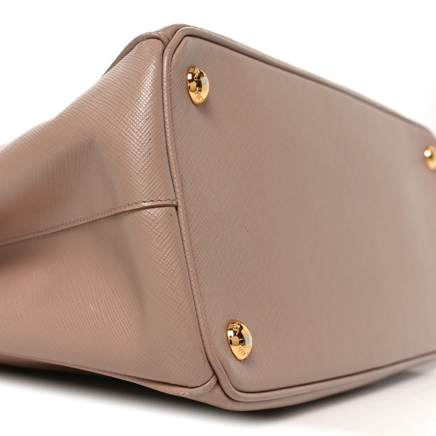 Prada Saffiano Small Galleria Double Zip Tote Cammeo