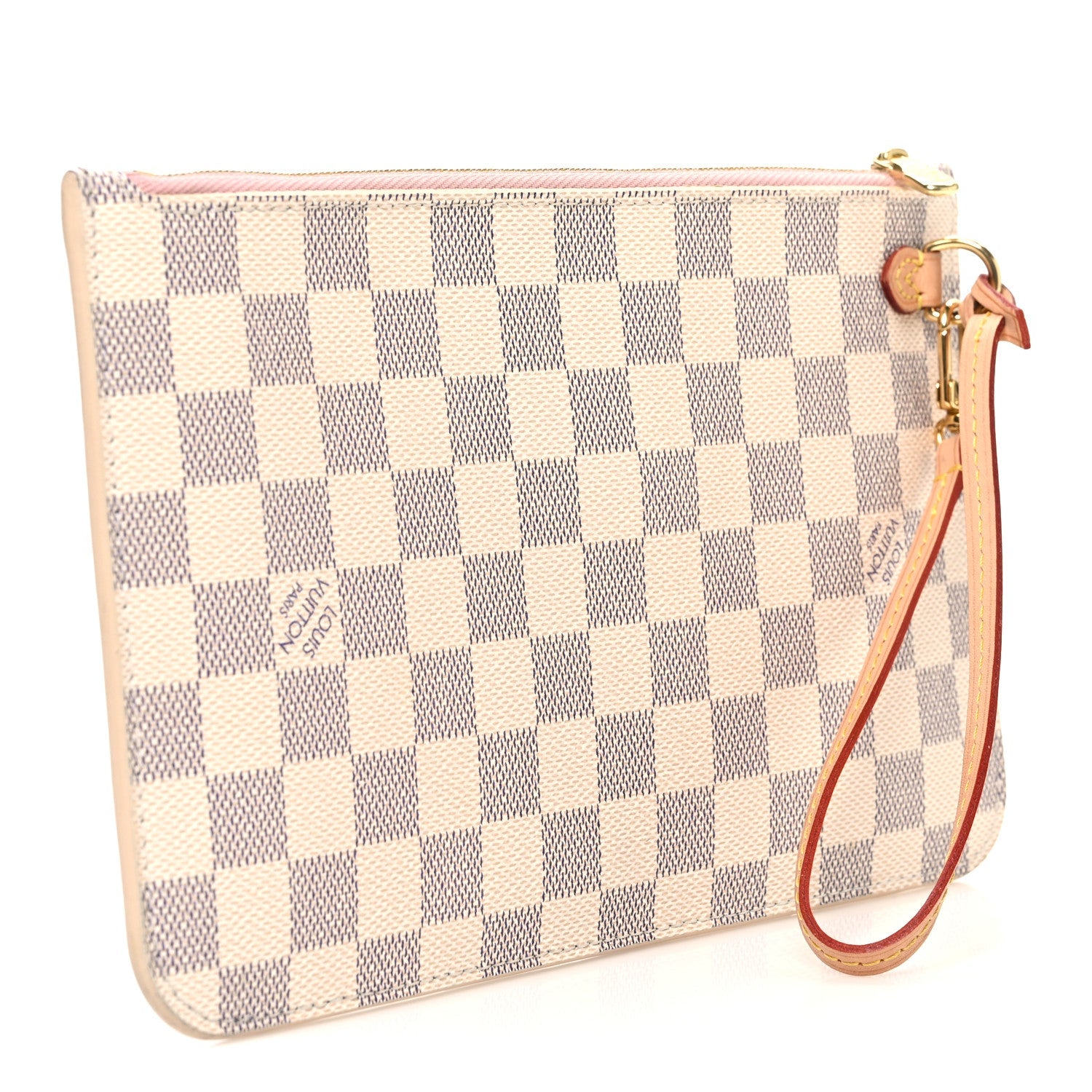 Louis Vuitton Damier Azur Neverfull MM GM Pochette Rose Ballerine