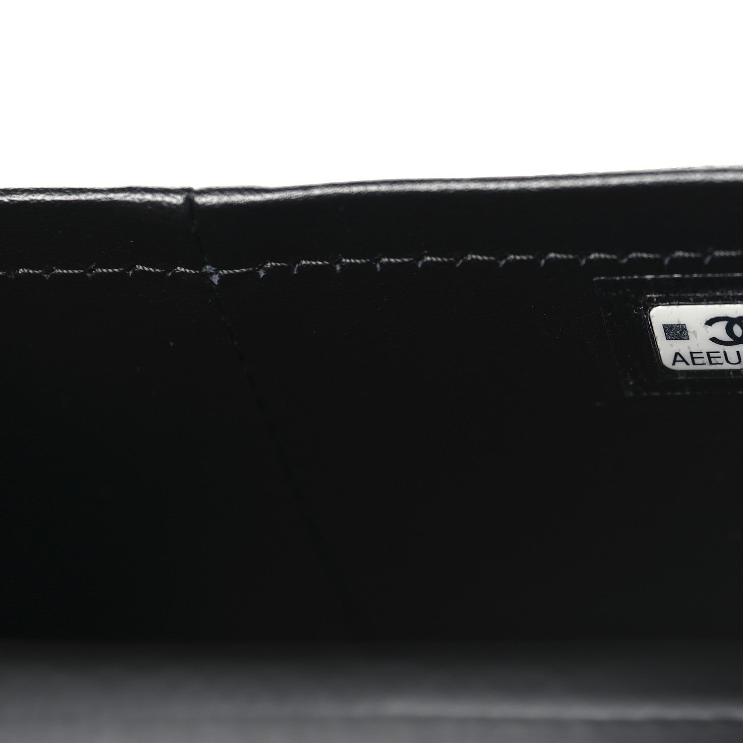 Chanel Shiny Caviar Preppy Coco Long Vanity With Strap Black