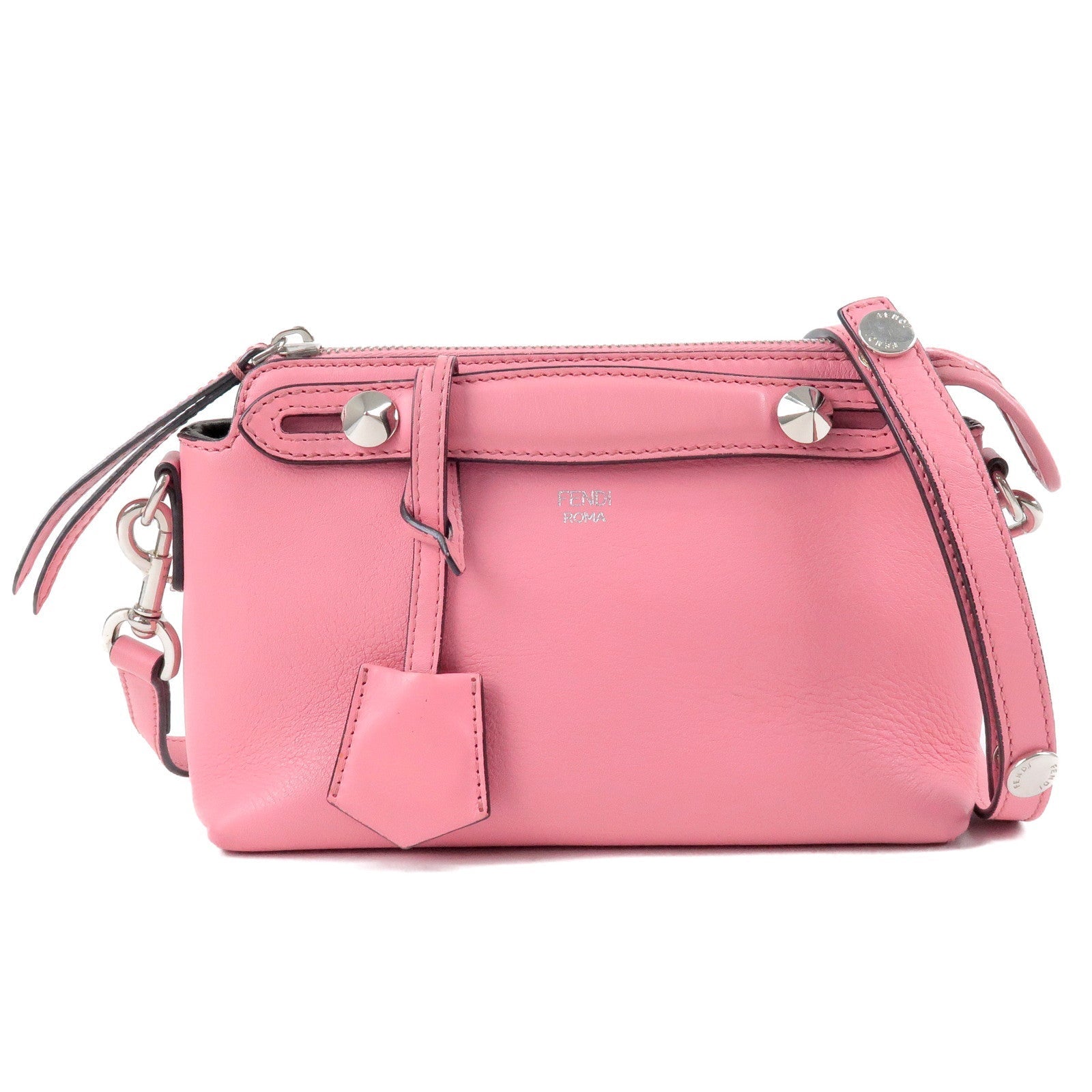 FENDI By The Way Mini 2Way Leather Shoulder Bag Pink 8BL135