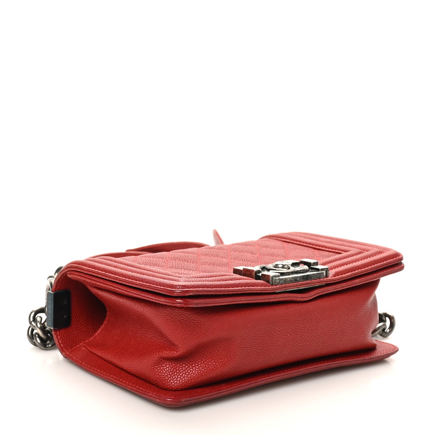 Chanel Caviar Quilted Small Boy Flap Dark Red