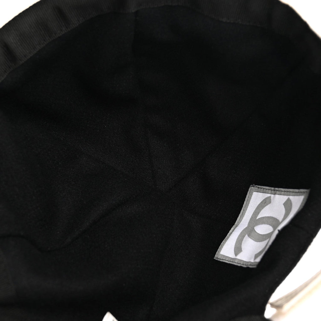 Nylon Quilted Cap Hat M White