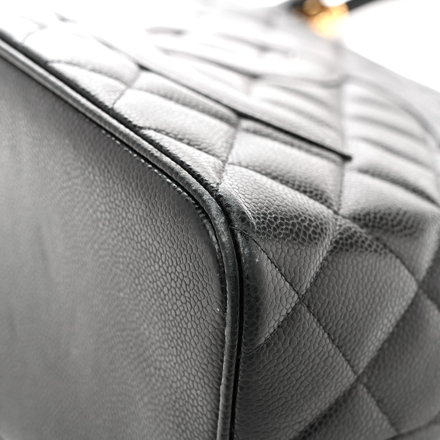Chanel Caviar Quilted Medallion Tote Black