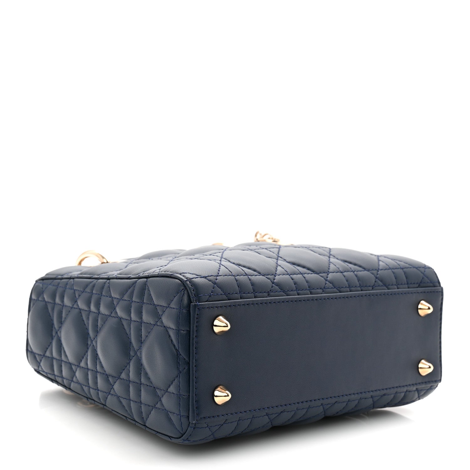 Christian Dior Lambskin Cannage Small My ABCDior Lady Dior Blue