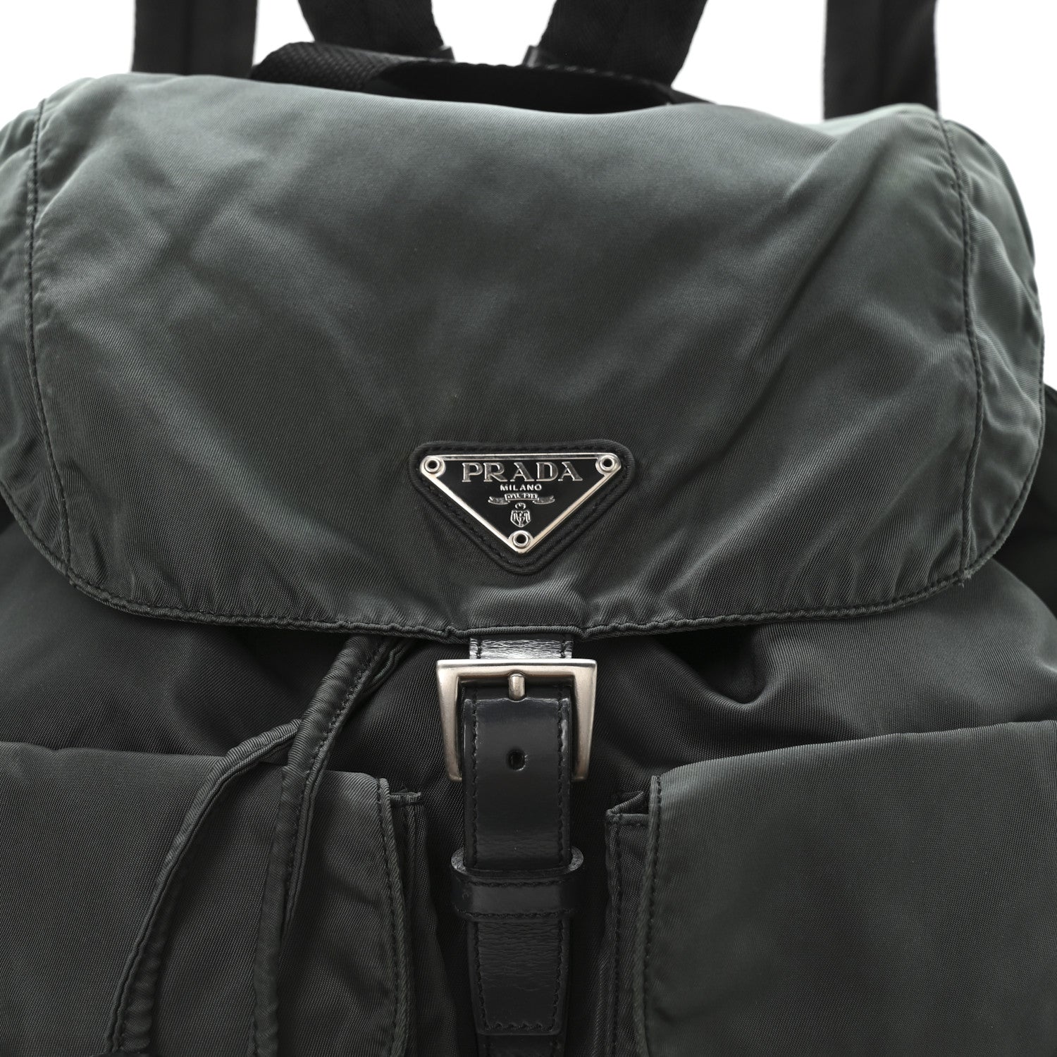 Prada Nylon Vela Medium Backpack Green