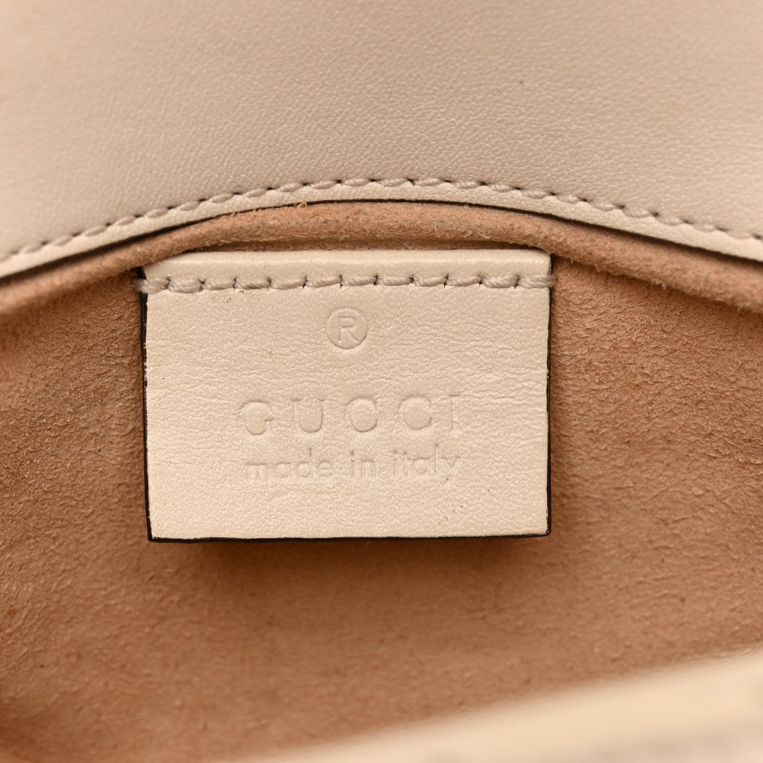Gucci Calfskin Matelasse Super Mini GG Marmont Shoulder Bag White
