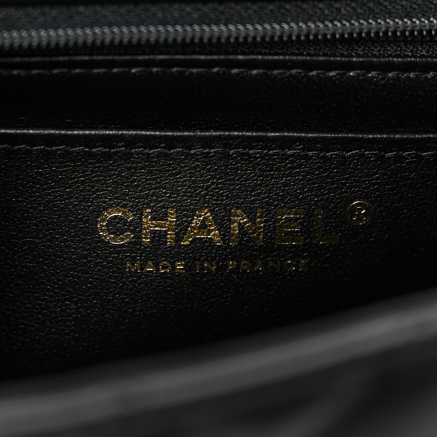 Chanel Lambskin Quilted Mini Top Handle Rectangular Flap Black