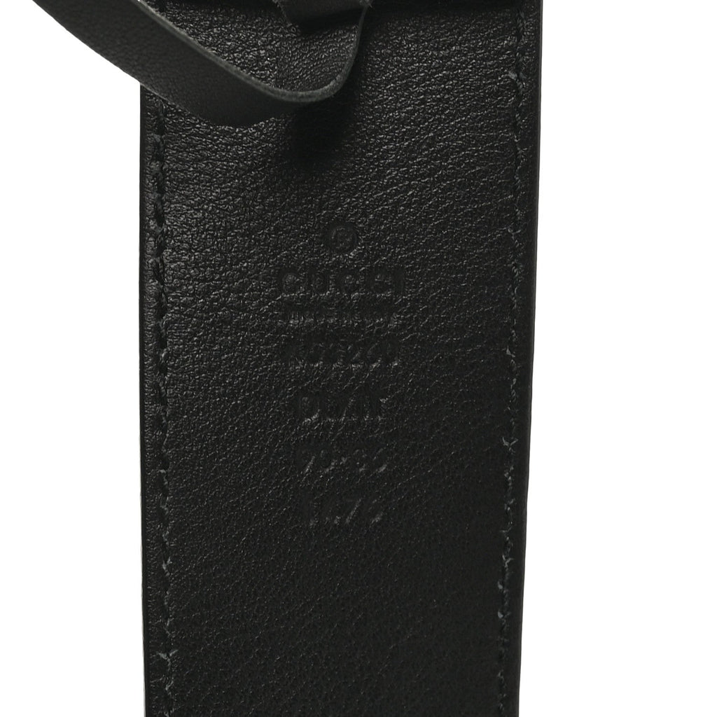Gucci Moon Calfskin Pearl Double G 40mm Belt 90 36 Black Cream