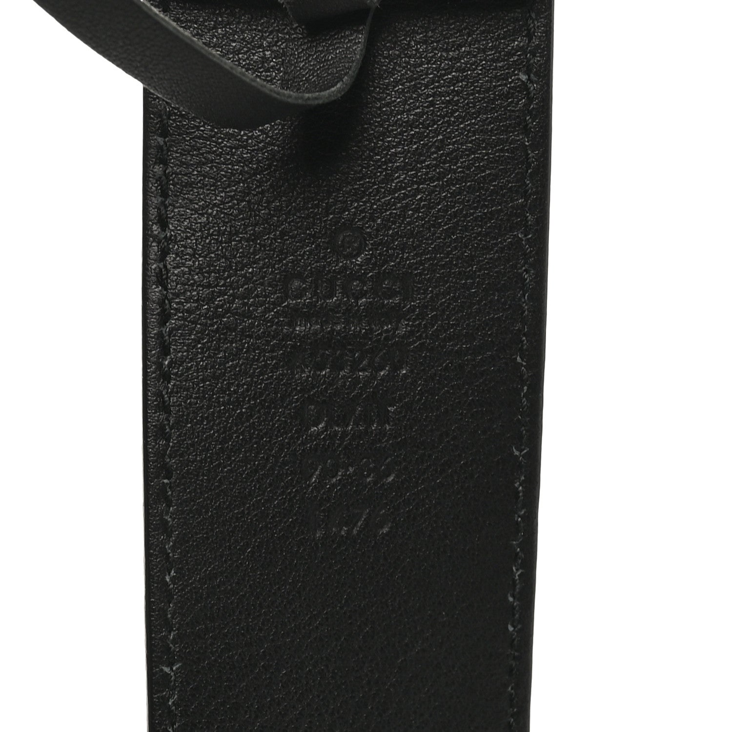 Gucci Moon Calfskin Pearl Double G 40mm Belt 90 36 Black Cream