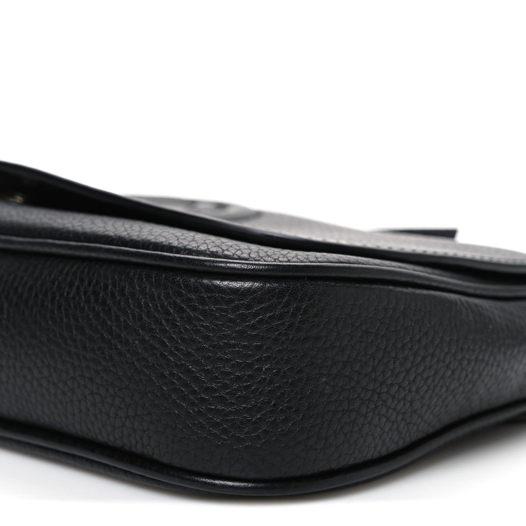 Gucci Pebbled Calfskin Medium Soho Flap Crossbody Black