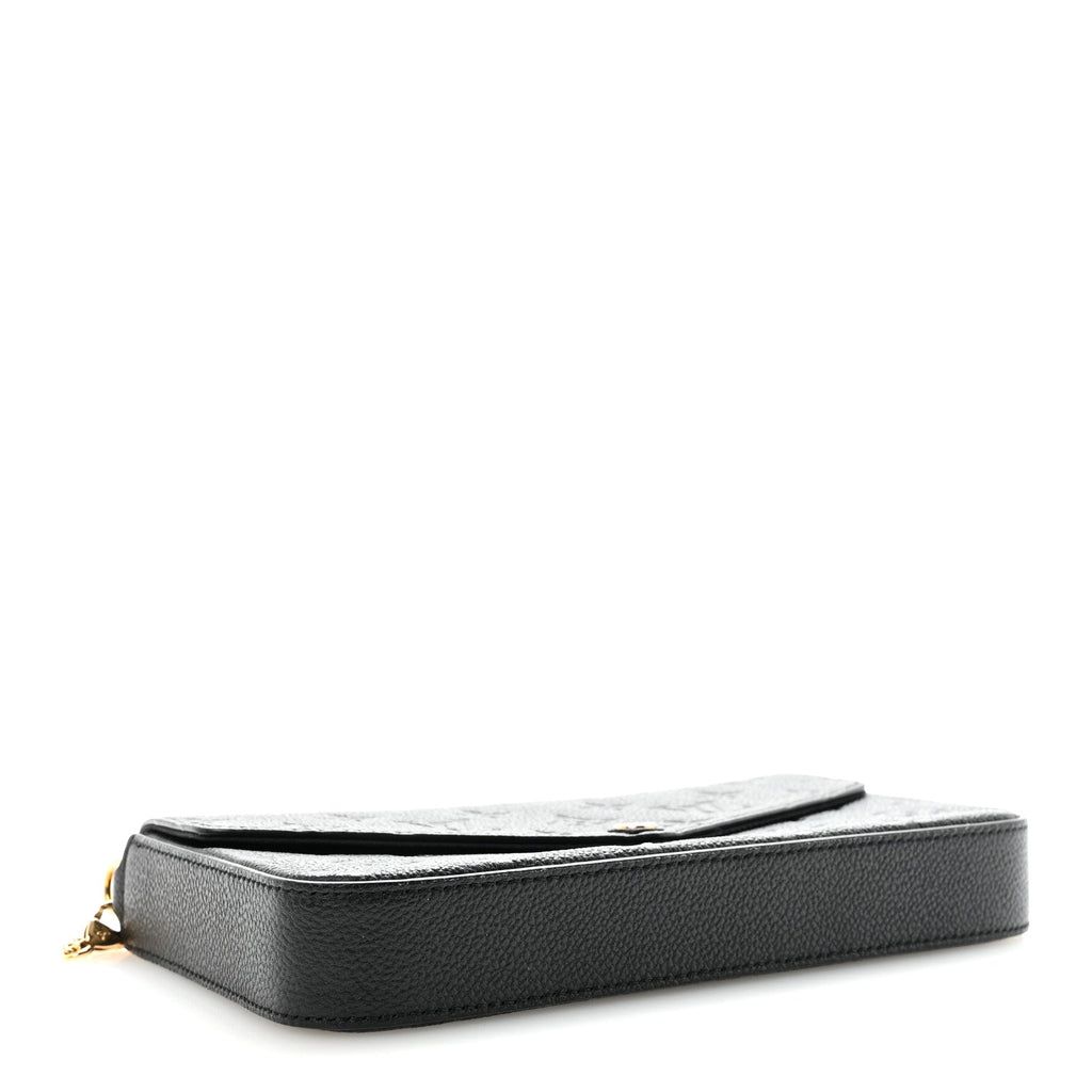 Louis Vuitton Empreinte Pochette Felicie Chain Wallet Black