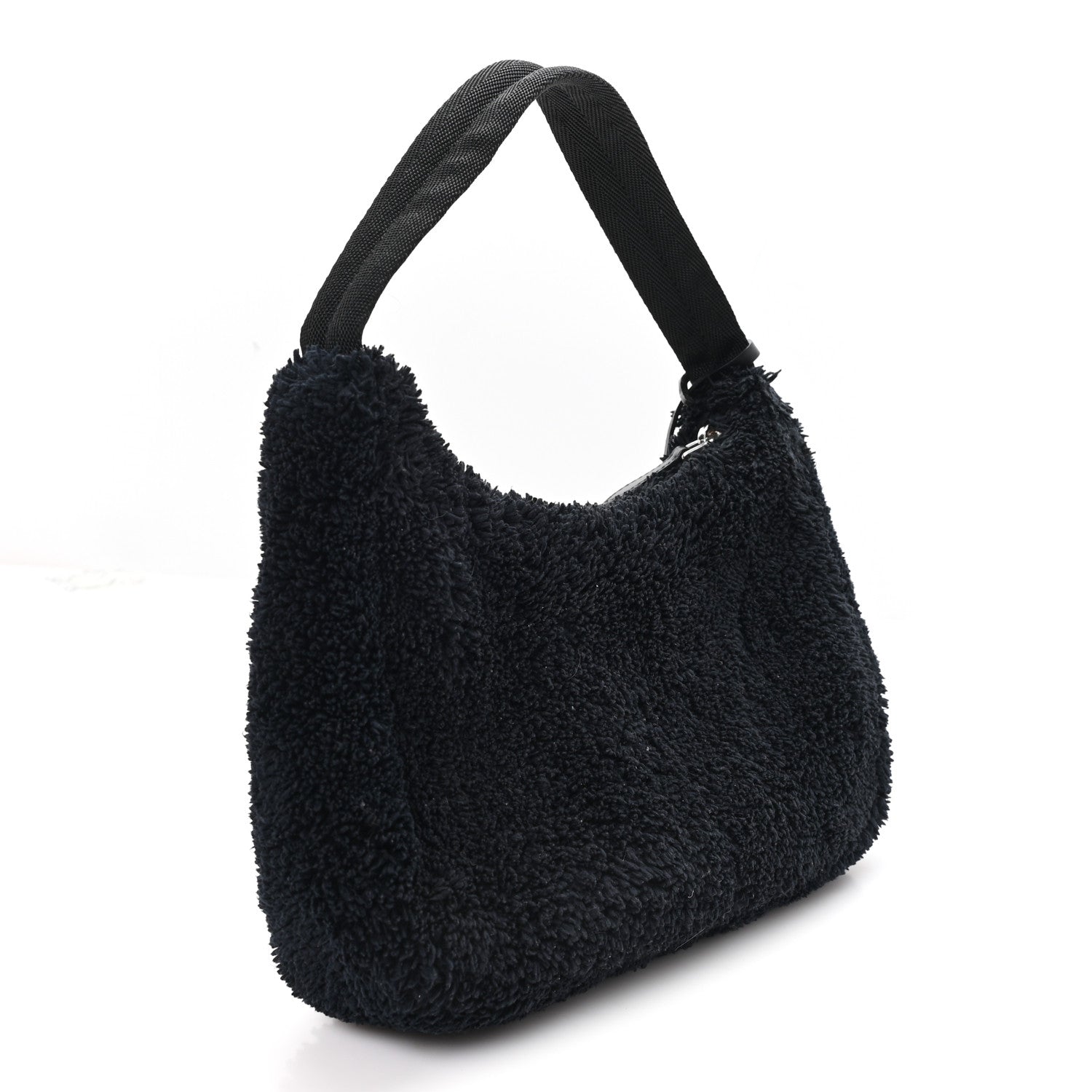 Prada Terry Cloth Mini Re-Edition 2000 Bag Black White