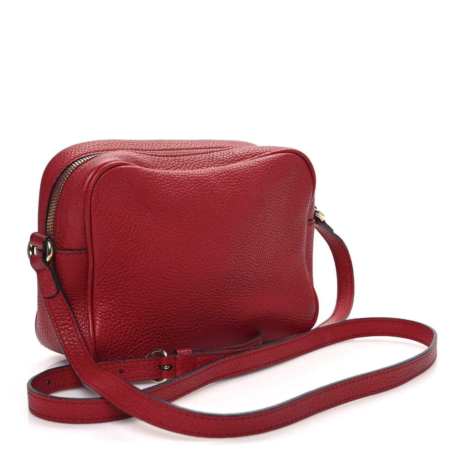Gucci Pebbled Calfskin Small Soho Disco Bag Vibrant Red