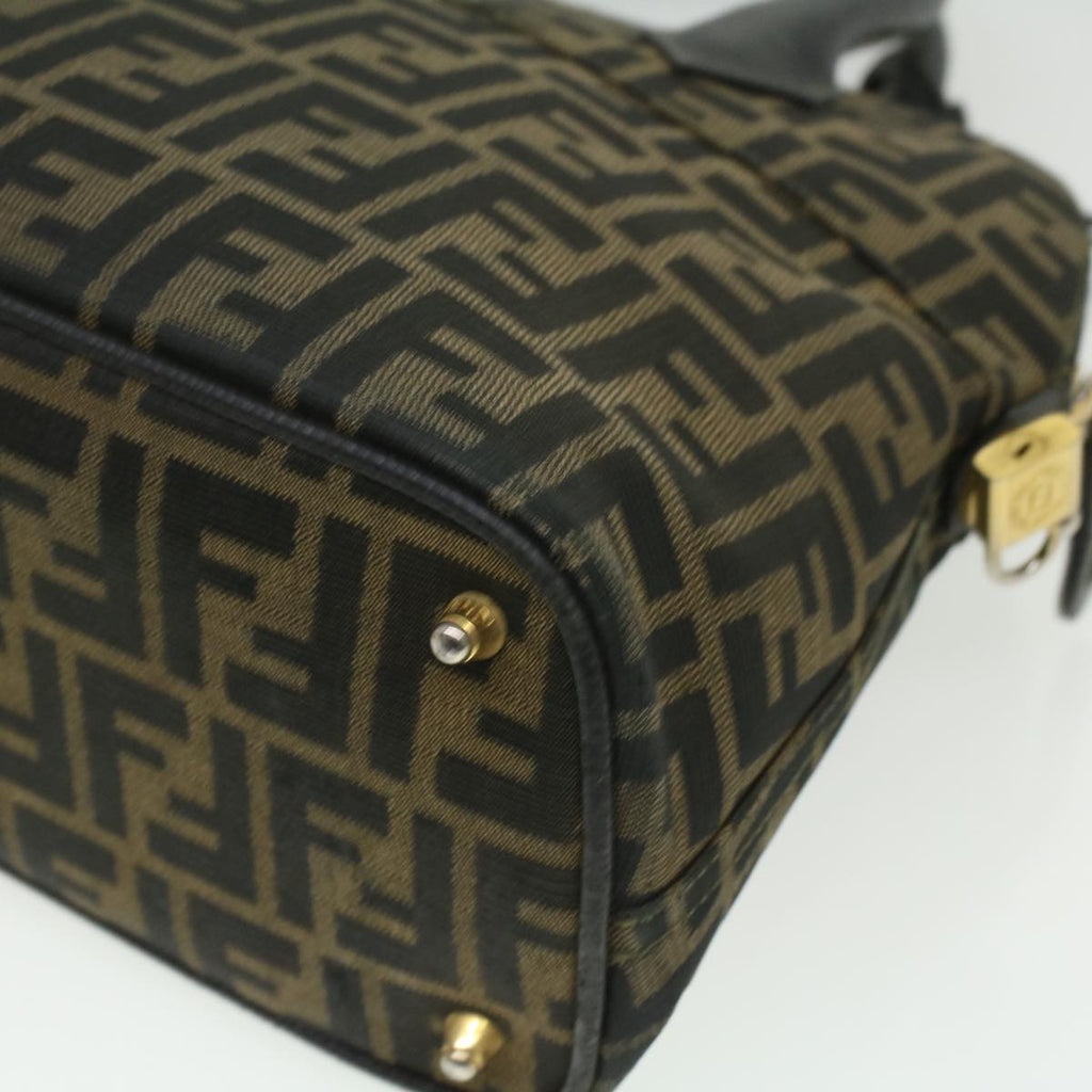 FENDI Zucca Canvas Hand Bag 2way Brown Black  35833