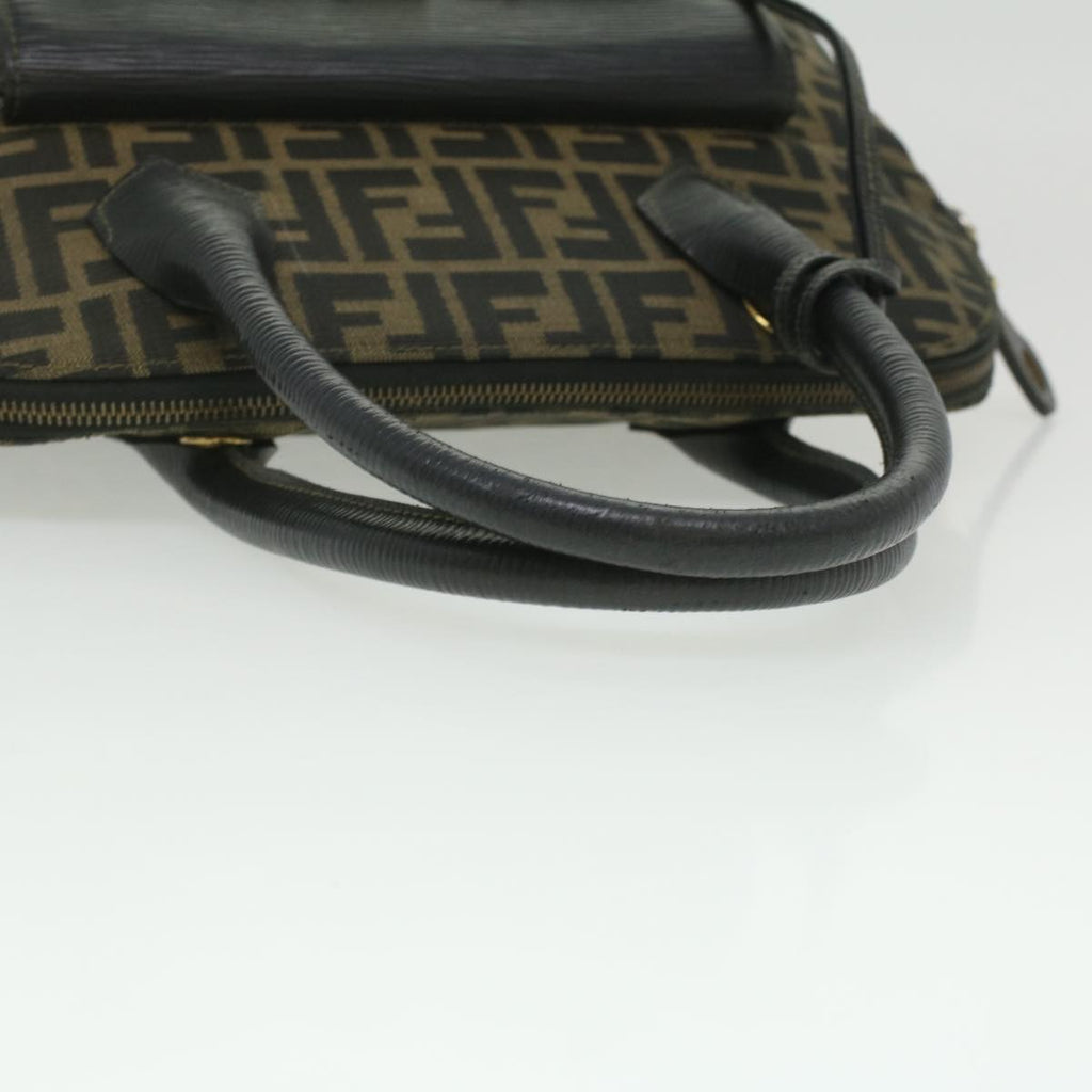 FENDI Zucca Canvas Hand Bag 2way Brown Black  35833