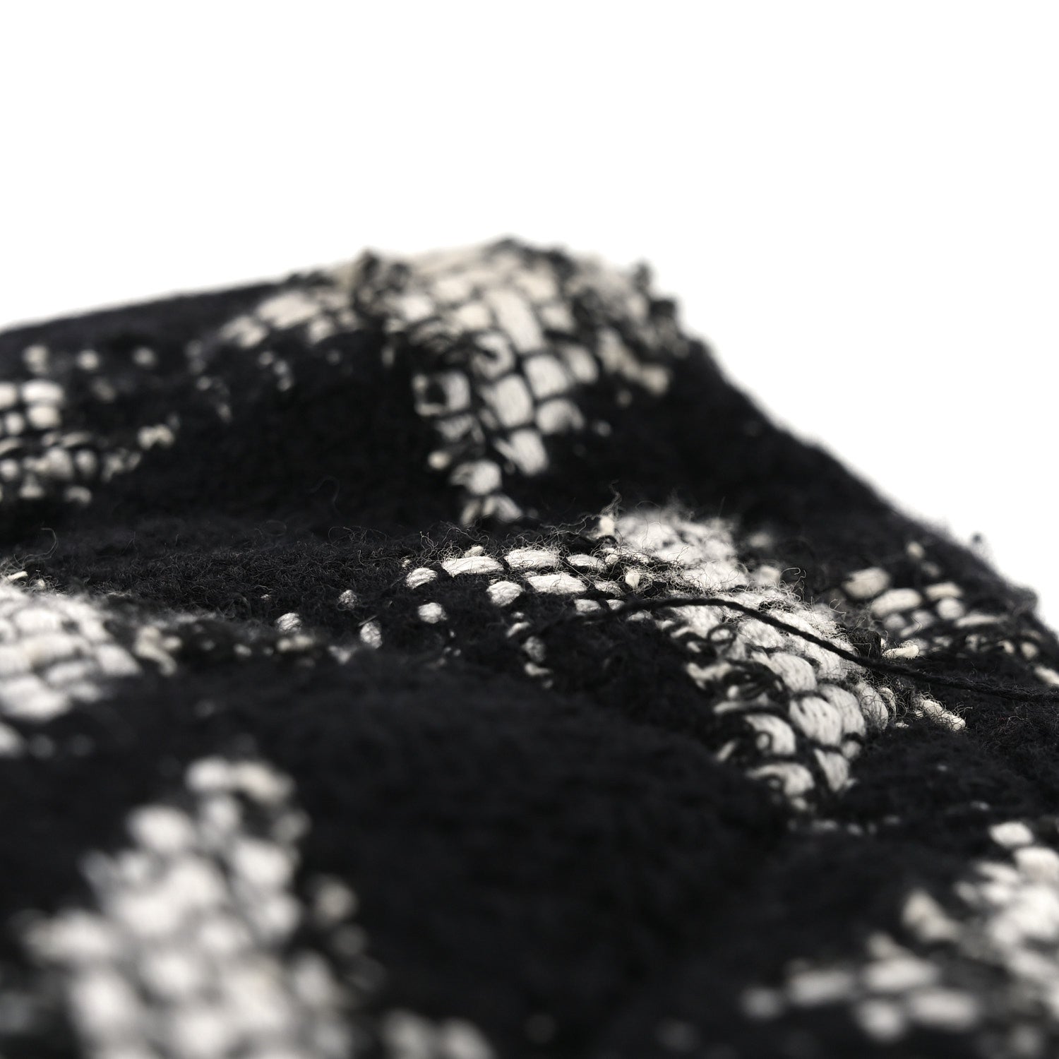 Chanel Tweed Quilted Maxi Chanel 19 Flap Black White