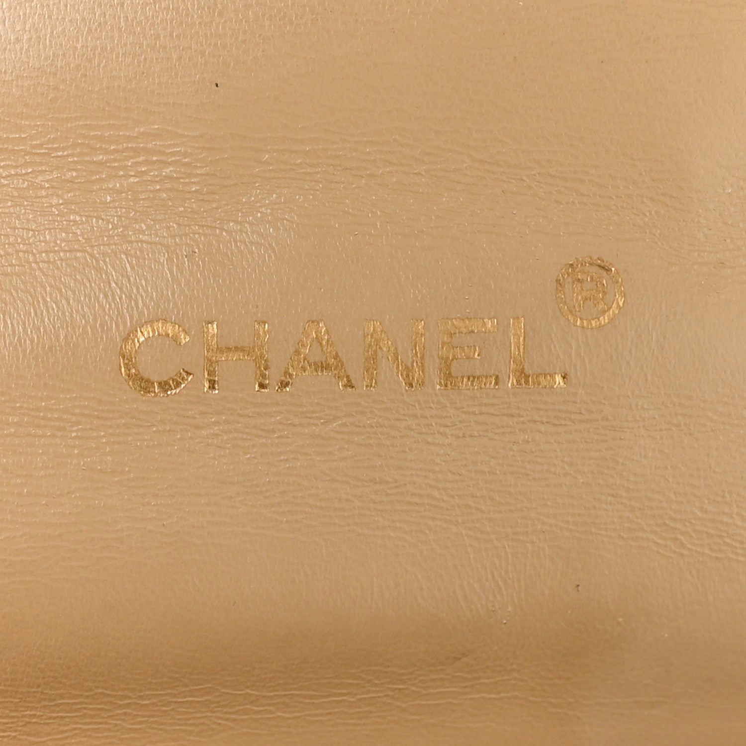 Chanel Lambskin Ribbon Stitched Flap Beige