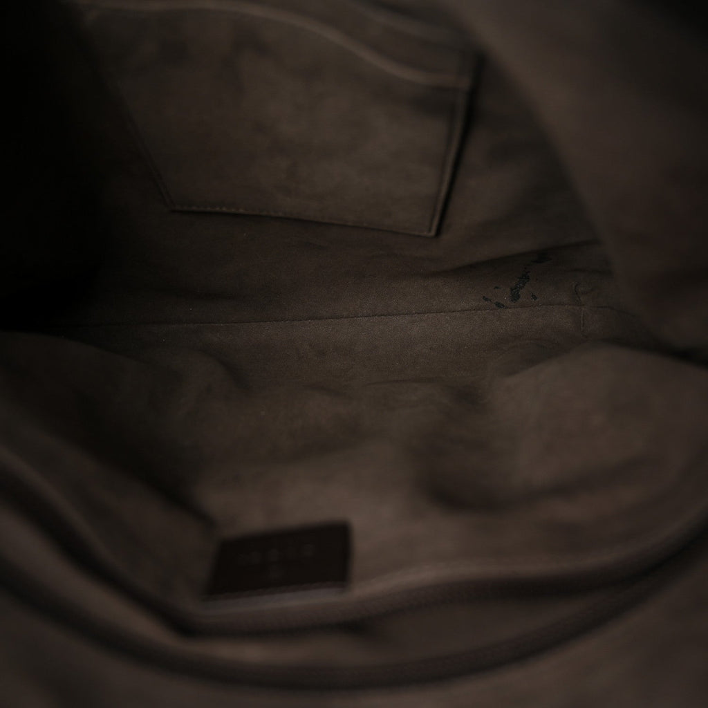 Gucci GG Supreme Monogram Medium Flat Messenger Bag Beige Brown