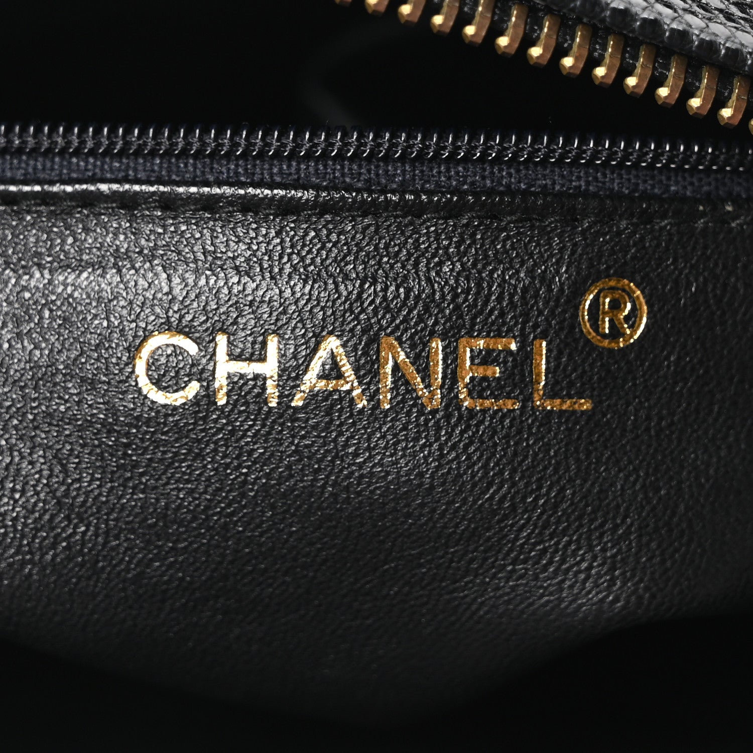 Chanel Lizard Quilted Small Tassel Camera Case Black