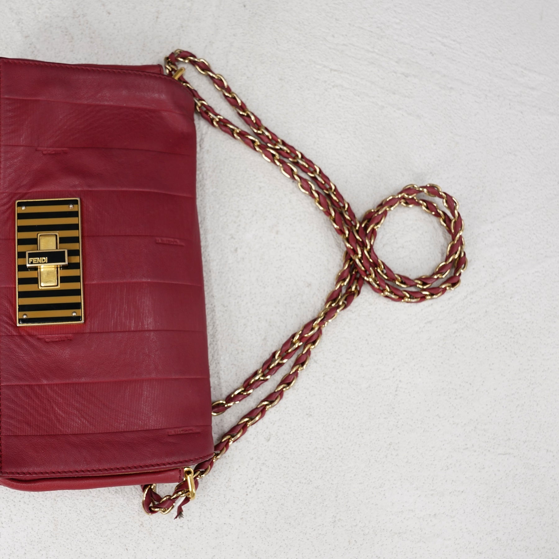 Fendi Leather Claudia Crossbody Bag - '10s