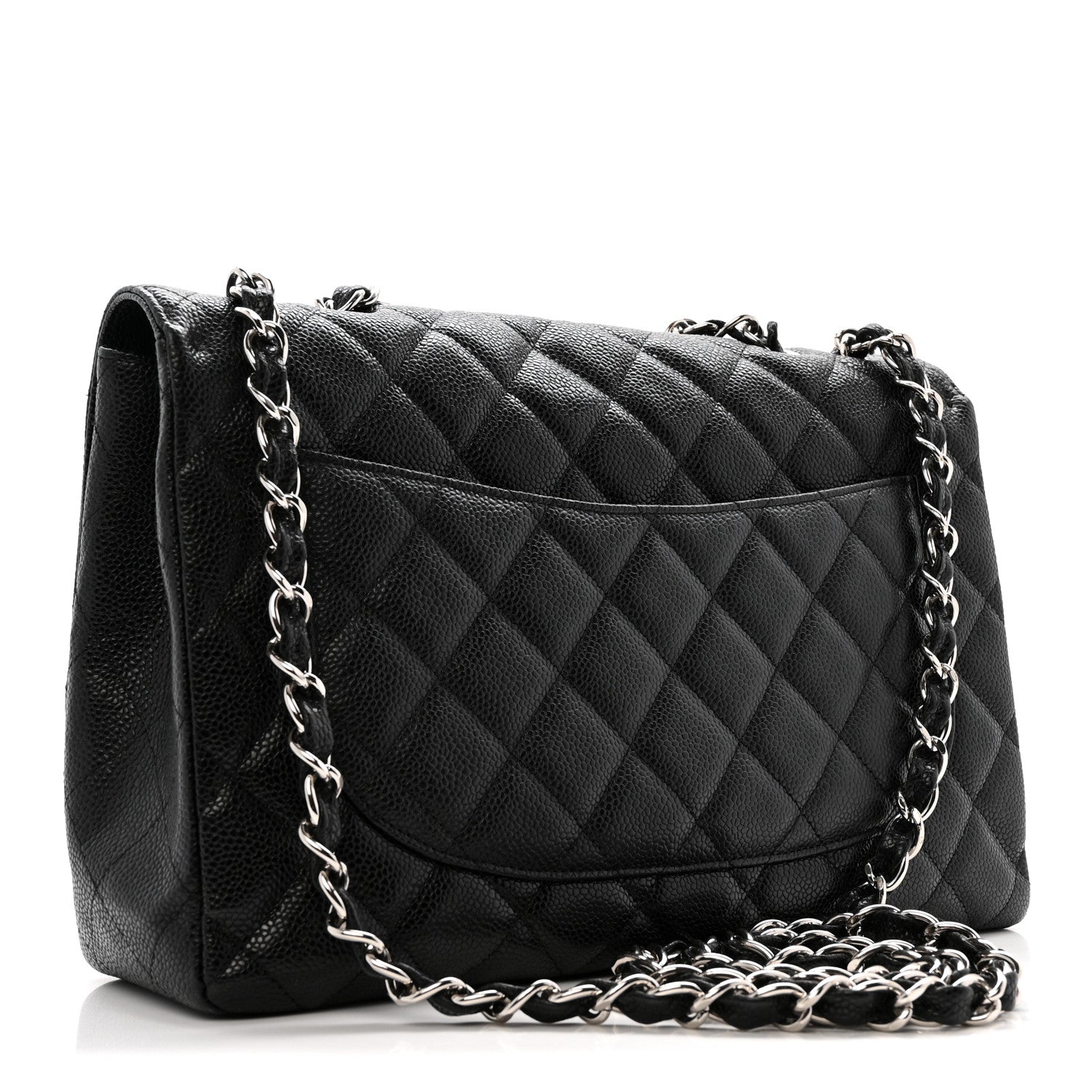 Chanel Caviar Quilted Jumbo Single Flap Black