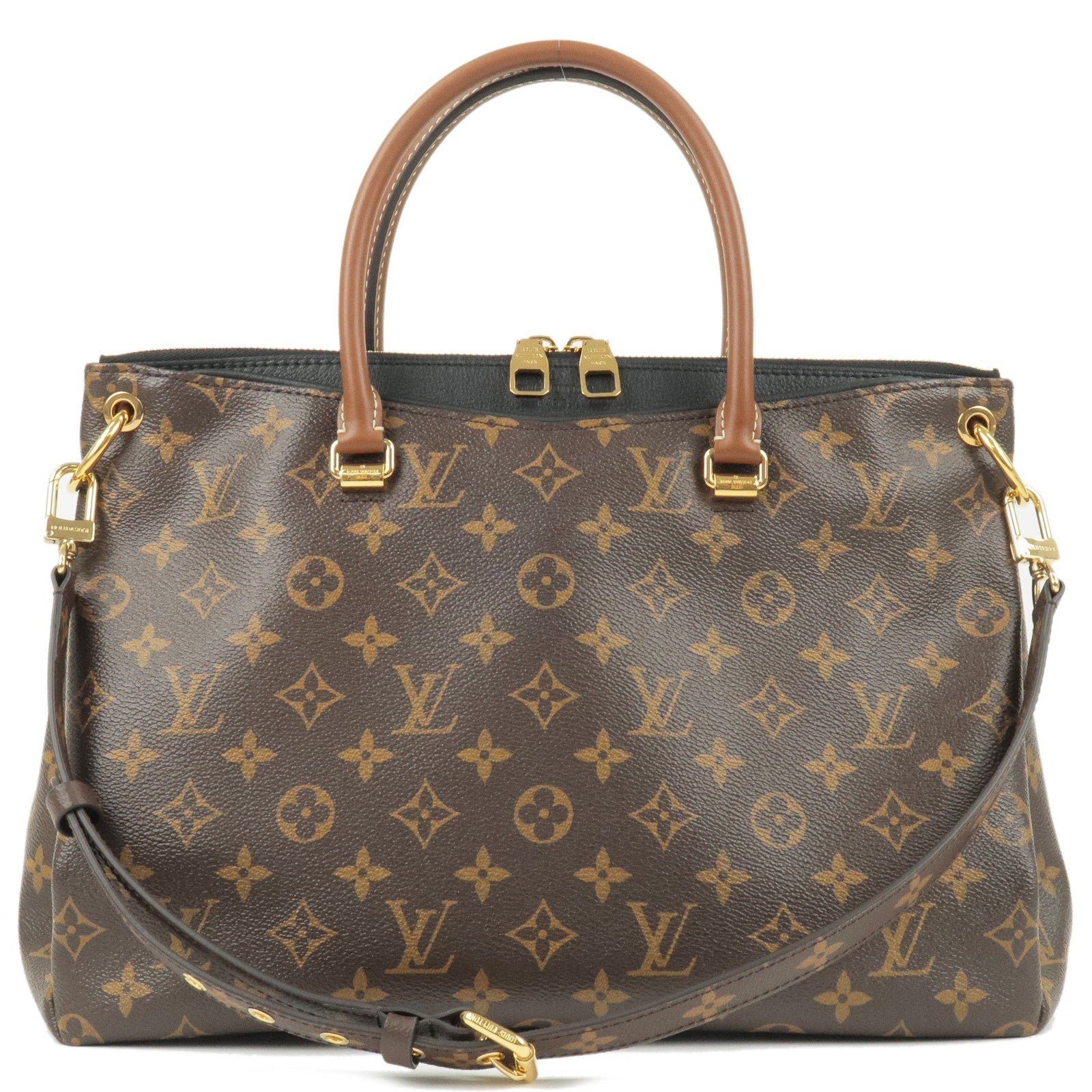 Louis Vuitton Monogram Pallas 2Way Hand Bag Noir M41064