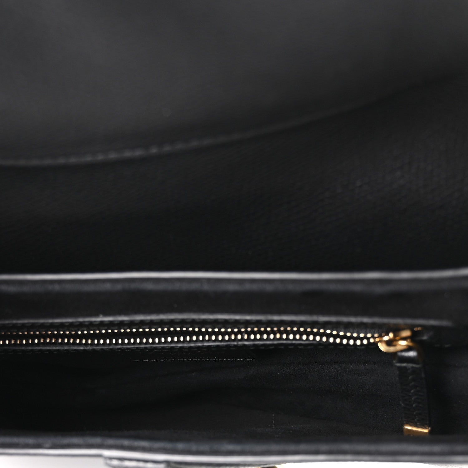 Christian Dior Grained Calfskin Saddle Bag Black
