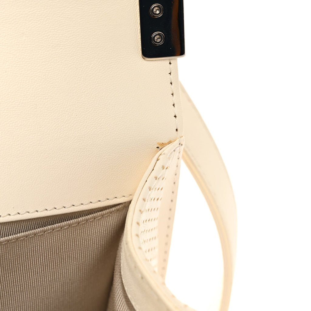 Chanel Lambskin Perforated Medium Boy Flap White