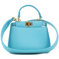 FENDI Leather Peekaboo Iconic XS 2Way Bag Light Blue 8BN320