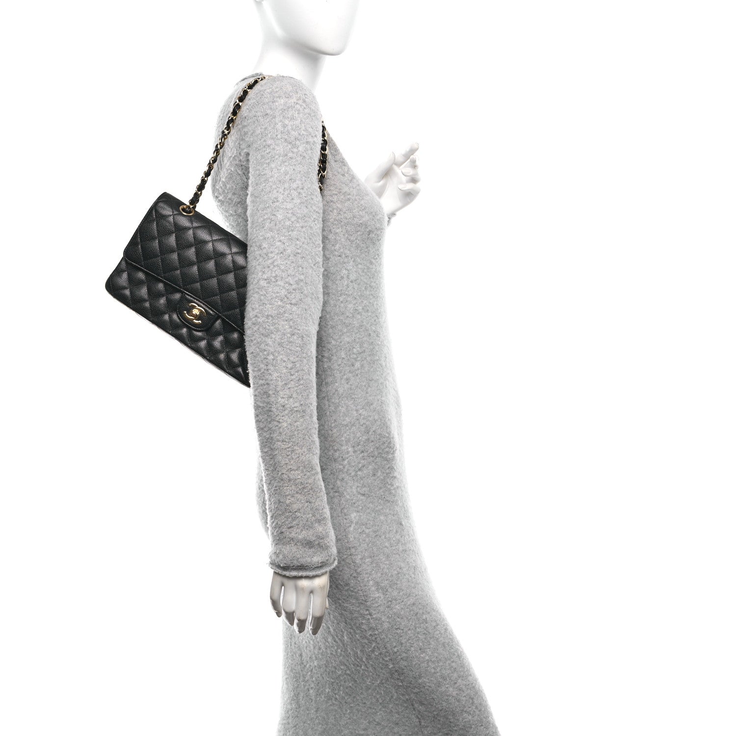 Chanel Caviar Quilted Medium Double Flap Black