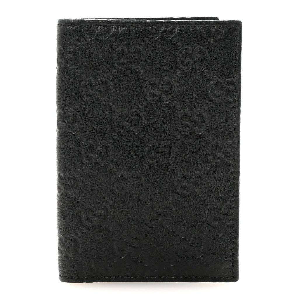 Gucci Guccissima Passport Case Black
