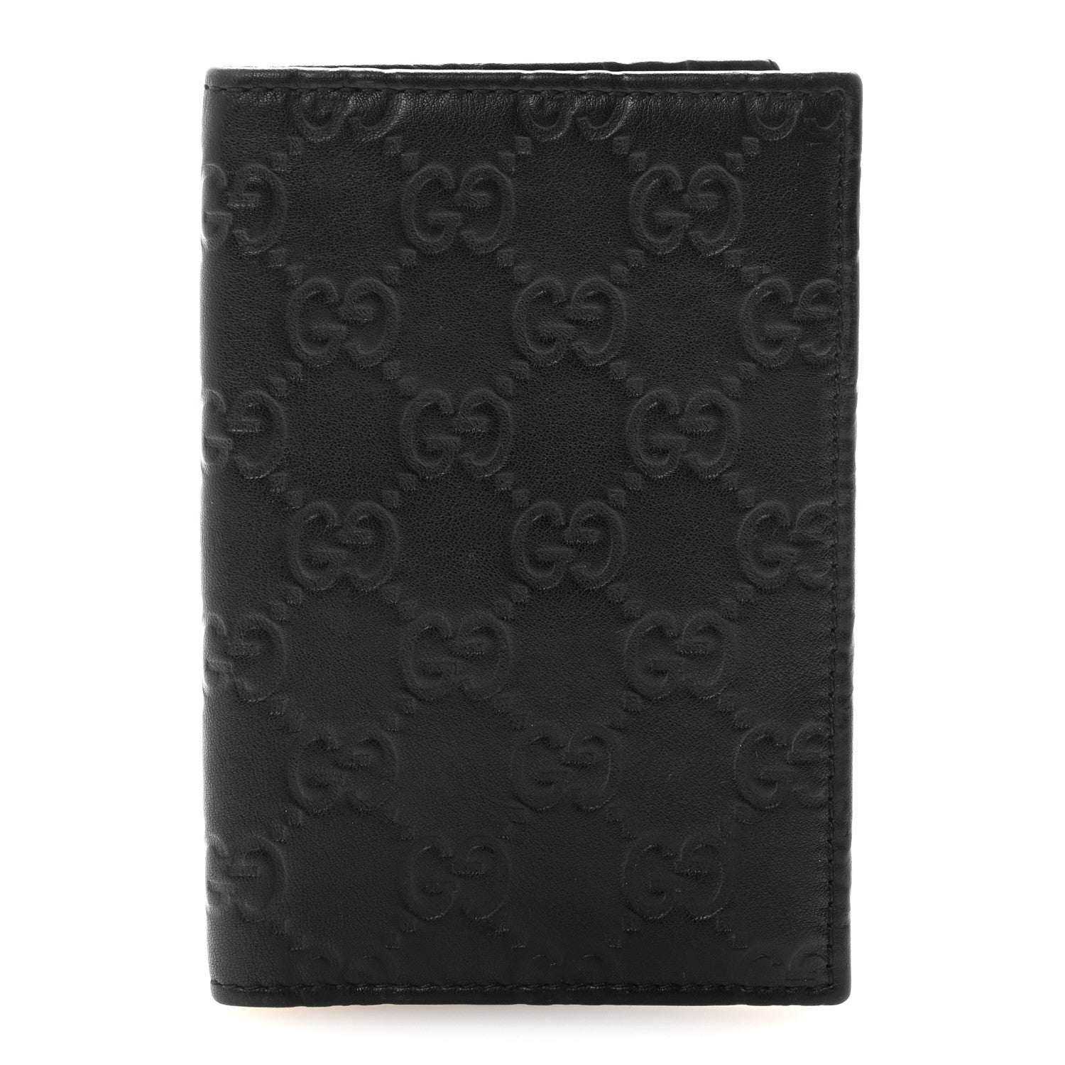 Gucci Guccissima Passport Case Black