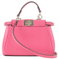 FENDI Leather Micro Peekaboo 2Way Bag Hand Bag Pink 8M0355