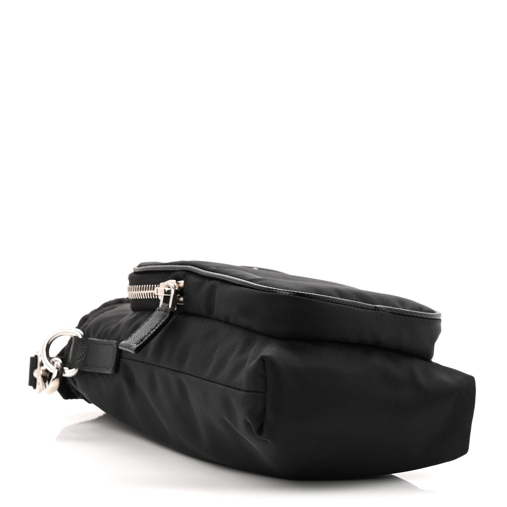 Prada Tessuto Nylon Saffiano Phone Case Crossbody Black