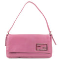 FENDI Logo Leather Shoulder Bag Hand Bag Purple 26776