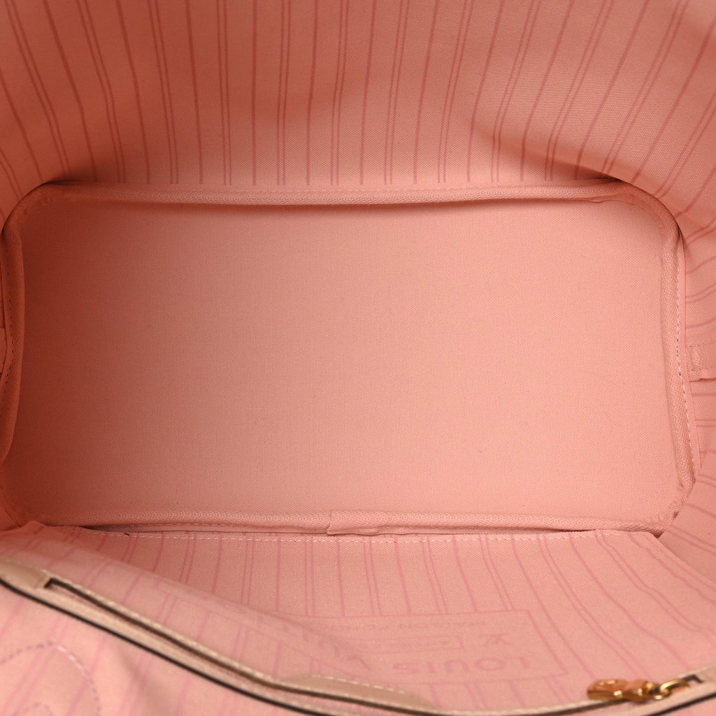 Louis Vuitton Damier Azur Braided Neverfull MM Pink