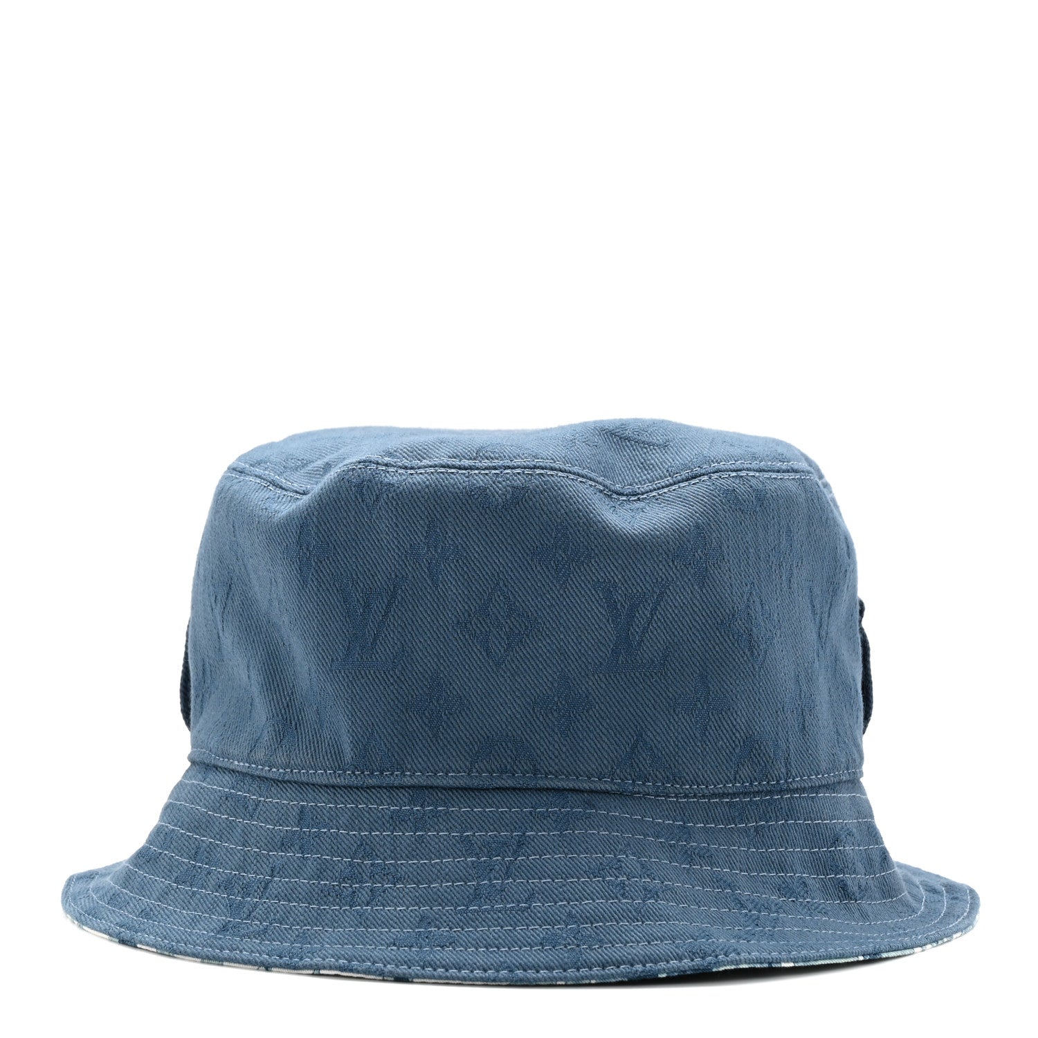 Louis Vuitton Cotton LV Play Monogram Aquagarden Reversible Bucket Hat Blue