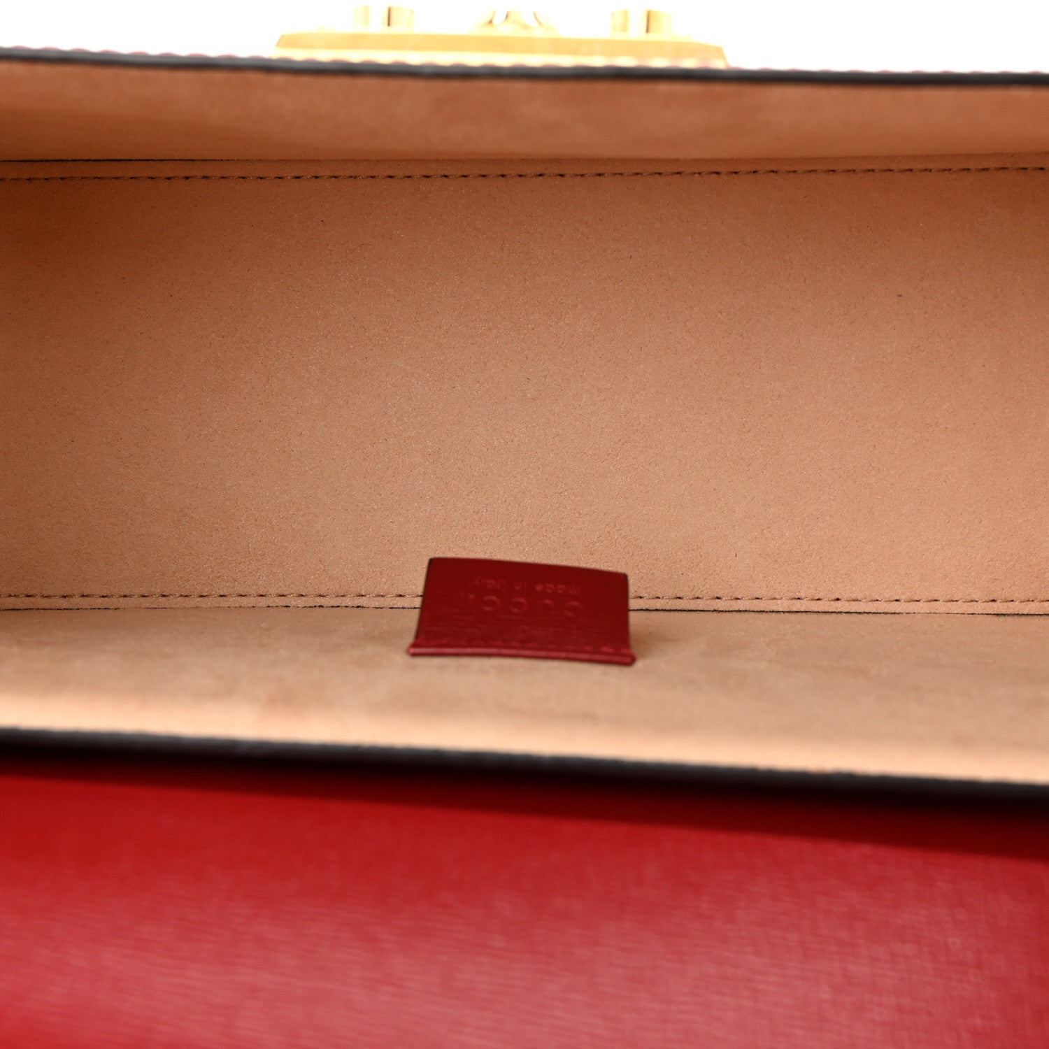 Gucci Azalea Calfskin Small Padlock Bamboo Shoulder Bag Romantic Cerise