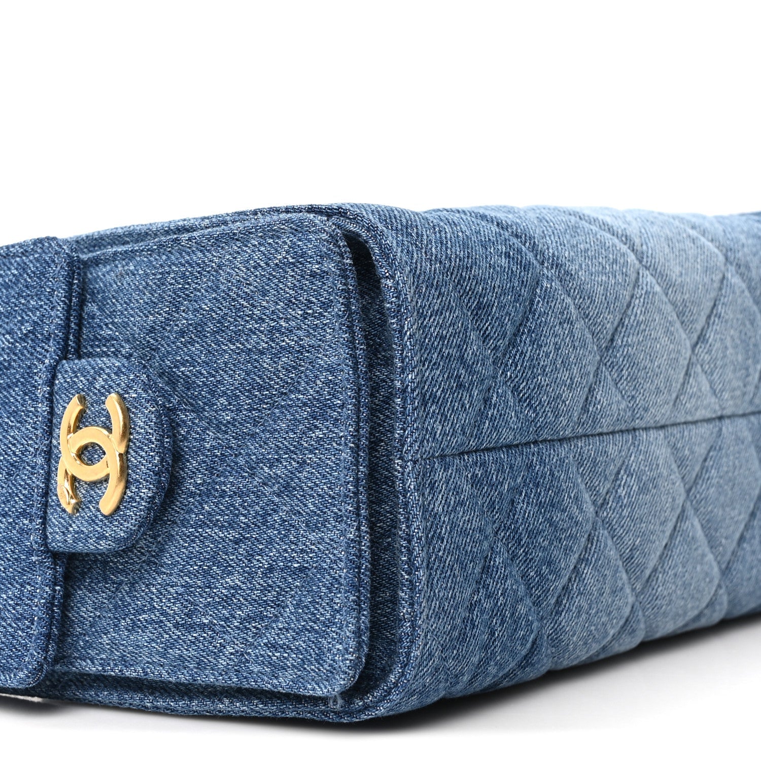 Chanel Washed Denim Quilted Mini Chanel 25 Handbag Blue