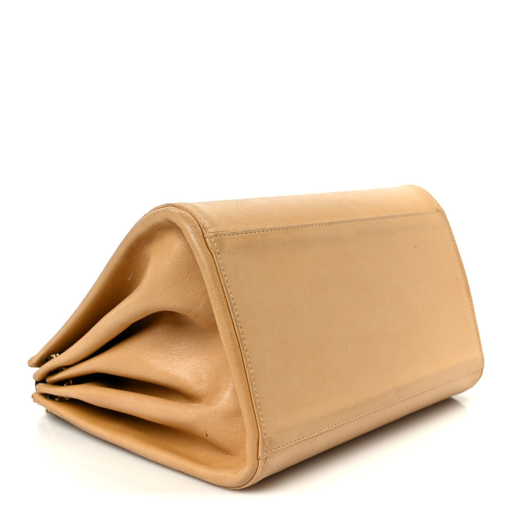 Chanel Lambskin Chocolate Bar Accordion Reissue Flap Beige