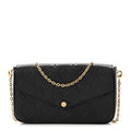 Louis Vuitton Empreinte Pochette Felicie Chain Wallet Black