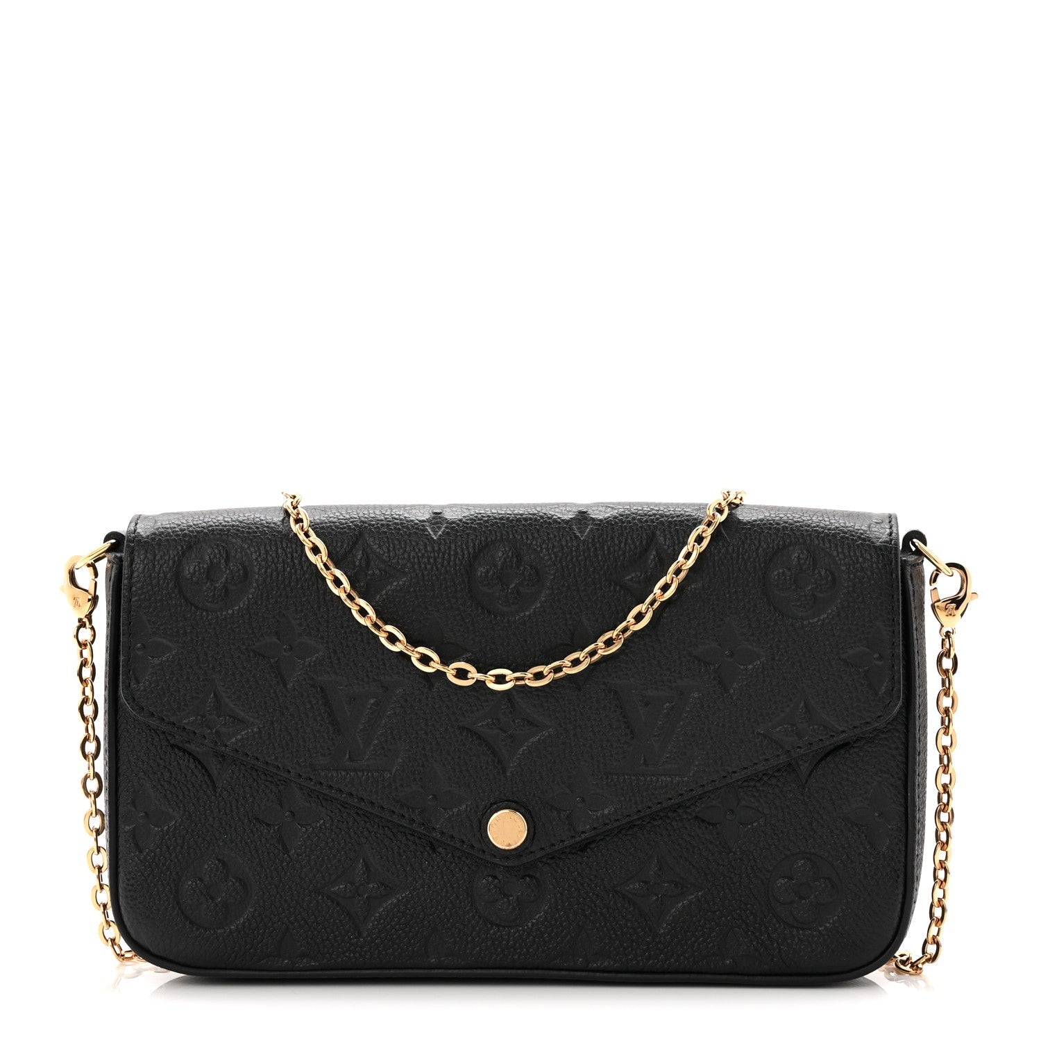 Louis Vuitton Empreinte Pochette Felicie Chain Wallet Black