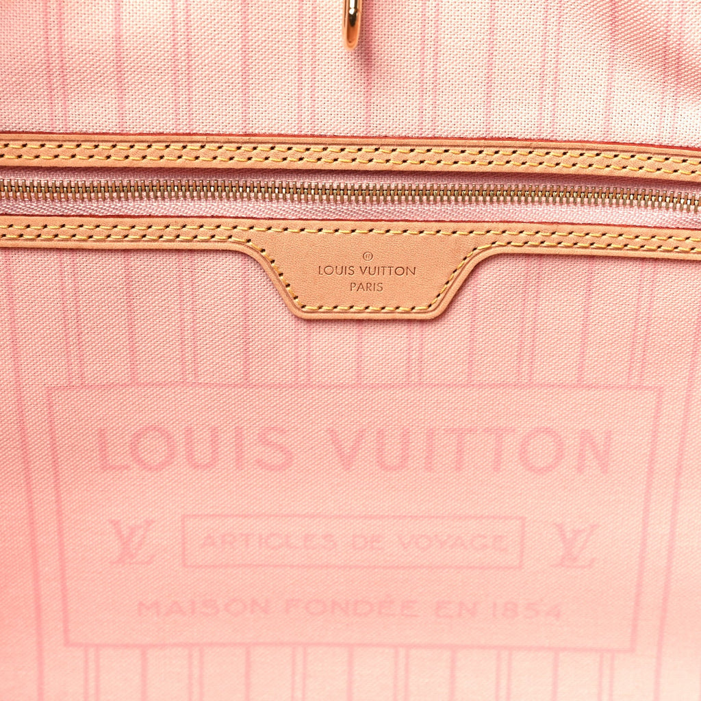 Louis Vuitton Damier Azur Neo Neverfull MM Rose Ballerine