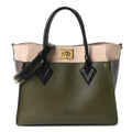 Louis Vuitton Calfskin Monogram On My Side MM Laurier Green Toffee Latte Beige