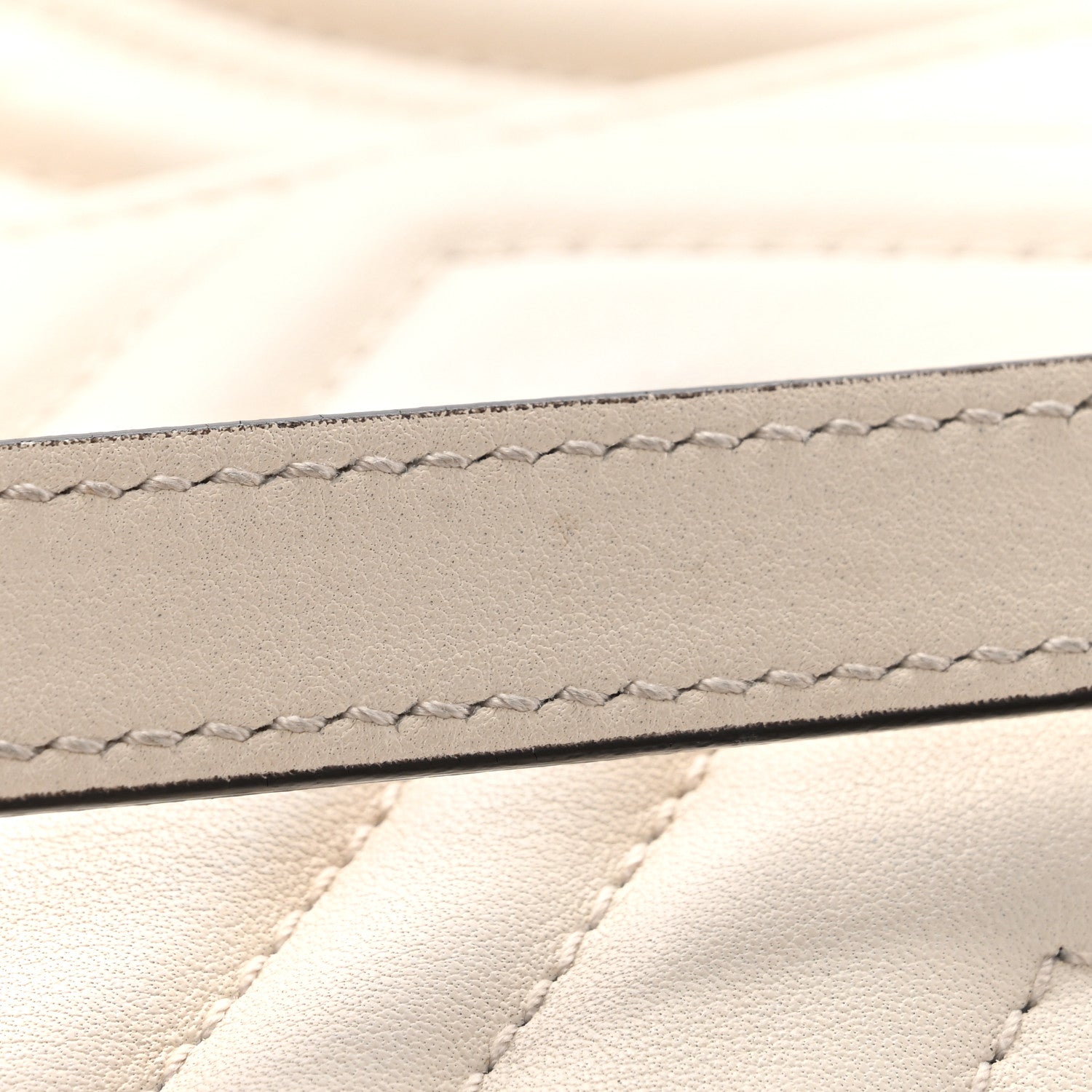 Gucci Calfskin Matelasse Small GG Marmont Shoulder Bag White