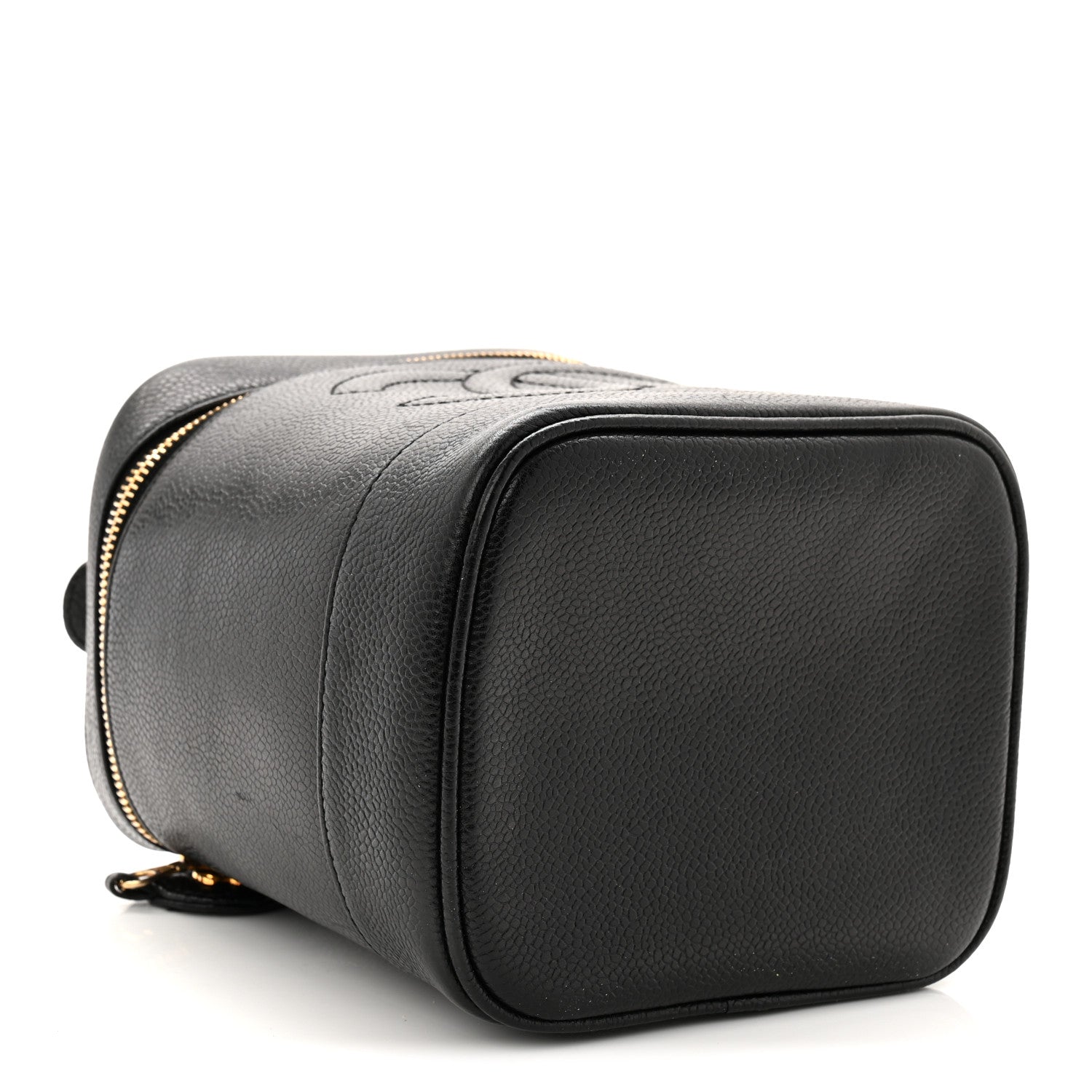 Chanel Caviar Vanity Cosmetic Case Black