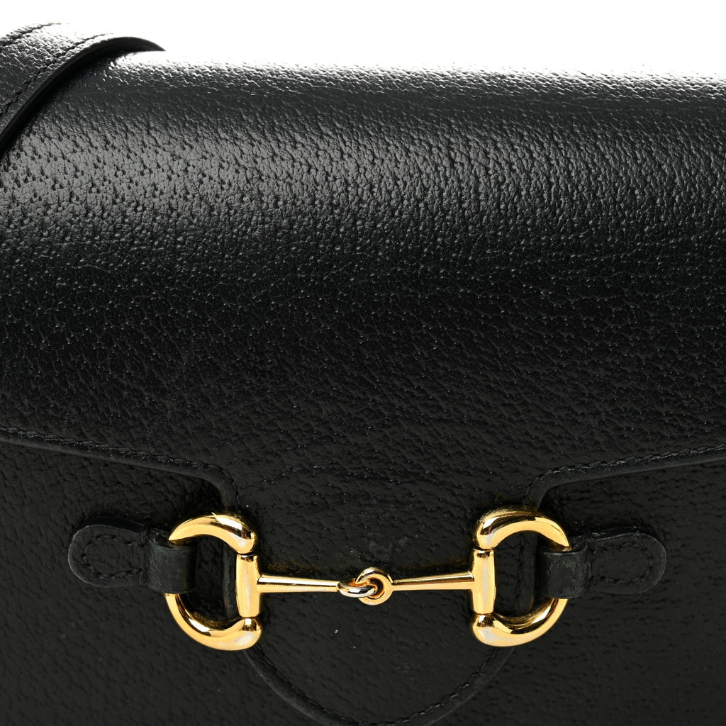 Gucci Calfskin Horsebit 1955 Shoulder Bag Black