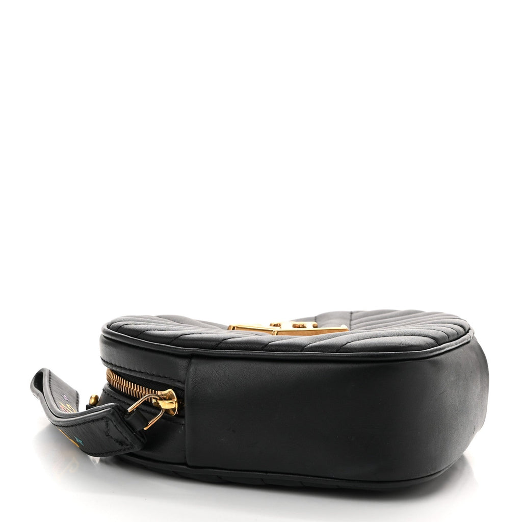 Louis Vuitton Calfskin New Wave Heart Bag Black