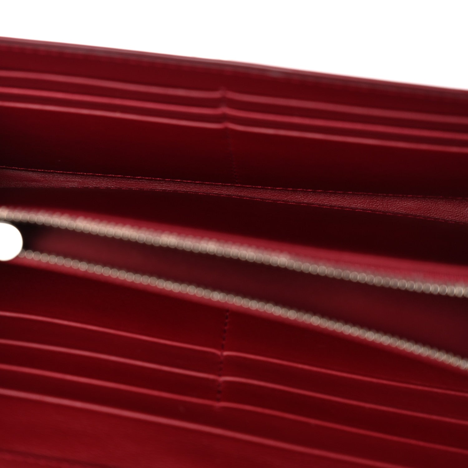 Christian Dior Patent Cannage Lady Dior Rendezvous Wallet On Chain Rouge Ceris