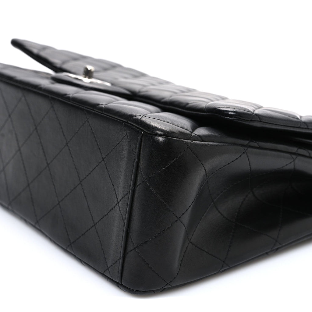 Chanel Lambskin Quilted Maxi Double Flap Black